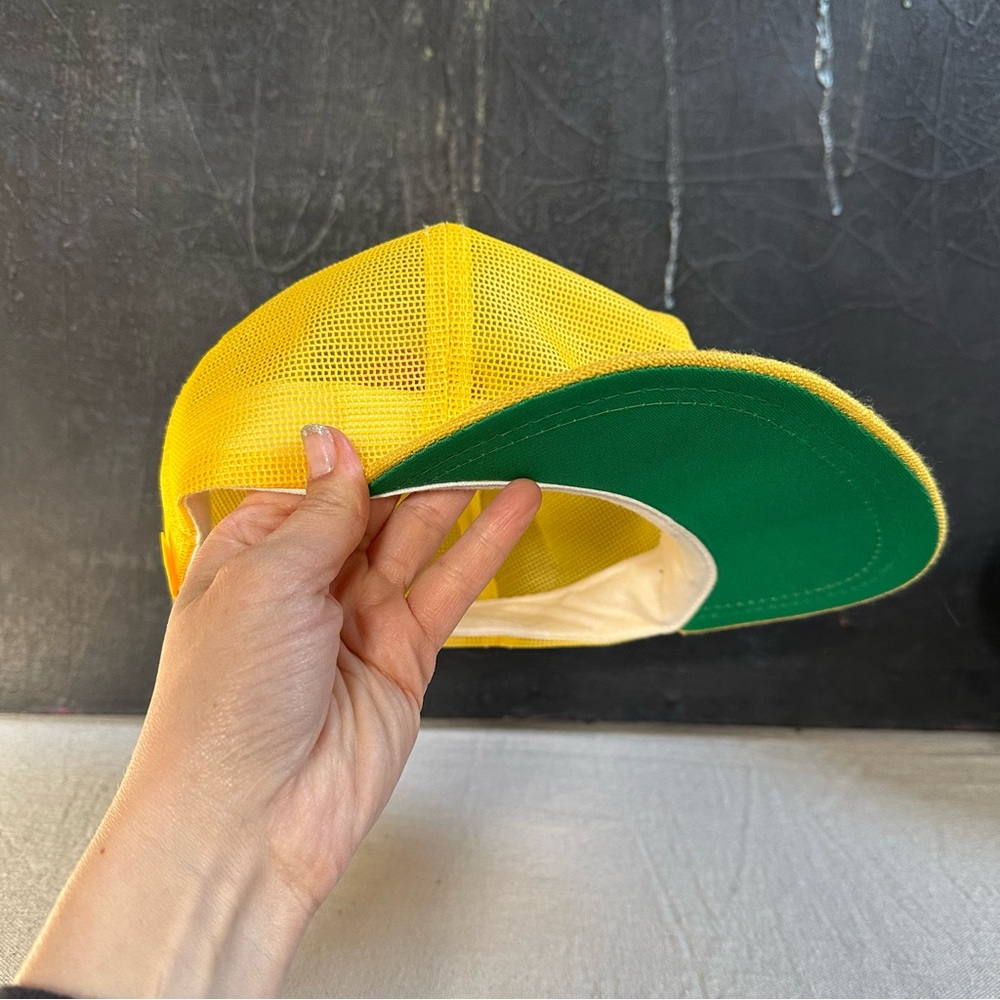 VINTAGE Yellow Trucker Hat